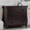 imageDelta Children Lancaster 3 Drawer Dresser with Changing Top and Interlocking Drawers  Greenguard Gold Certified GreyDark Chocolate