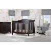 imageDelta Children Lancaster 3 Drawer Dresser with Changing Top and Interlocking Drawers  Greenguard Gold Certified GreyDark Chocolate