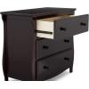 imageDelta Children Lancaster 3 Drawer Dresser with Changing Top and Interlocking Drawers  Greenguard Gold Certified GreyDark Chocolate
