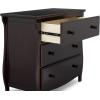 imageDelta Children Lancaster 3 Drawer Dresser with Changing Top and Interlocking Drawers  Greenguard Gold Certified GreyDark Chocolate