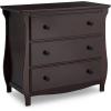 imageDelta Children Lancaster 3 Drawer Dresser with Changing Top and Interlocking Drawers  Greenguard Gold Certified GreyDark Chocolate