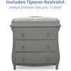 imageDelta Children Lancaster 3 Drawer Dresser with Changing Top and Interlocking Drawers  Greenguard Gold Certified GreyGrey