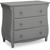 imageDelta Children Lancaster 3 Drawer Dresser with Changing Top and Interlocking Drawers  Greenguard Gold Certified GreyGrey
