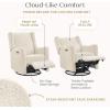 imageDelta Children Mercer Electronic Power Recliner and Swivel Glider with USB Port in LiveSmart Performance Fabric  Water Repellent ampamp Stain Resistant Dark GreyShell