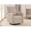 imageDelta Children Mercer Electronic Power Recliner and Swivel Glider with USB Port in LiveSmart Performance Fabric  Water Repellent ampamp Stain Resistant Dark GreySand