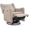 imageDelta Children Mercer Electronic Power Recliner and Swivel Glider with USB Port in LiveSmart Performance Fabric  Water Repellent ampamp Stain Resistant Dark GreySand