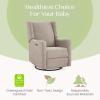 imageDelta Children Mercer Electronic Power Recliner and Swivel Glider with USB Port in LiveSmart Performance Fabric  Water Repellent ampamp Stain Resistant Dark GreySand