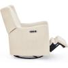 imageDelta Children Mercer Electronic Power Recliner and Swivel Glider with USB Port in LiveSmart Performance Fabric  Water Repellent ampamp Stain Resistant Dark GreyShell