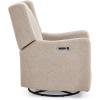 imageDelta Children Mercer Electronic Power Recliner and Swivel Glider with USB Port in LiveSmart Performance Fabric  Water Repellent ampamp Stain Resistant Dark GreySand