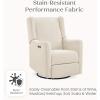 imageDelta Children Mercer Electronic Power Recliner and Swivel Glider with USB Port in LiveSmart Performance Fabric  Water Repellent ampamp Stain Resistant Dark GreyShell