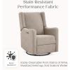 imageDelta Children Mercer Electronic Power Recliner and Swivel Glider with USB Port in LiveSmart Performance Fabric  Water Repellent ampamp Stain Resistant Dark GreySand
