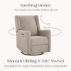 imageDelta Children Mercer Electronic Power Recliner and Swivel Glider with USB Port in LiveSmart Performance Fabric  Water Repellent ampamp Stain Resistant Dark GreySand