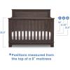 imageDelta Children Simmons Kids Slumbertime Monterey 4in1 Convertible Crib Rustic GreyRustic Grey