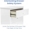 imageDelta Children Sutton 3 Drawer Dresser with Changing Top and Interlocking Drawers  Greenguard Gold Certified Bianca WhiteBianca White