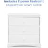 imageDelta Children Sutton 3 Drawer Dresser with Changing Top and Interlocking Drawers  Greenguard Gold Certified Bianca WhiteBianca White