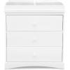 imageDelta Children Sutton 3 Drawer Dresser with Changing Top and Interlocking Drawers  Greenguard Gold Certified Bianca WhiteBianca White