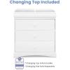 imageDelta Children Sutton 3 Drawer Dresser with Changing Top and Interlocking Drawers  Greenguard Gold Certified Bianca WhiteBianca White