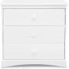 imageDelta Children Sutton 3 Drawer Dresser with Changing Top and Interlocking Drawers  Greenguard Gold Certified Bianca WhiteBianca White