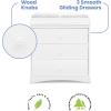 imageDelta Children Sutton 3 Drawer Dresser with Changing Top and Interlocking Drawers  Greenguard Gold Certified Bianca WhiteBianca White