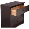 imageDelta Children Sutton 3 Drawer Dresser with Changing Top and Interlocking Drawers  Greenguard Gold Certified Bianca WhiteDark Chocolate