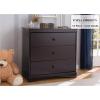 imageDelta Children Sutton 3 Drawer Dresser with Changing Top and Interlocking Drawers  Greenguard Gold Certified Bianca WhiteDark Chocolate