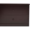 imageDelta Children Sutton 3 Drawer Dresser with Changing Top and Interlocking Drawers  Greenguard Gold Certified Bianca WhiteDark Chocolate