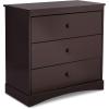 imageDelta Children Sutton 3 Drawer Dresser with Changing Top and Interlocking Drawers  Greenguard Gold Certified Bianca WhiteDark Chocolate