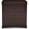 imageDelta Children Sutton 3 Drawer Dresser with Changing Top and Interlocking Drawers  Greenguard Gold Certified Bianca WhiteDark Chocolate