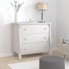imageDelta Children Sutton 3 Drawer Dresser with Changing Top and Interlocking Drawers  Greenguard Gold Certified Bianca WhiteDark Chocolate