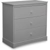 imageDelta Children Sutton 3 Drawer Dresser with Changing Top and Interlocking Drawers  Greenguard Gold Certified Bianca WhiteGrey