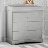 imageDelta Children Sutton 3 Drawer Dresser with Changing Top and Interlocking Drawers  Greenguard Gold Certified Bianca WhiteGrey