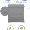 imageDelta Children Sutton 3 Drawer Dresser with Changing Top and Interlocking Drawers  Greenguard Gold Certified Bianca WhiteGrey