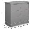 imageDelta Children Sutton 3 Drawer Dresser with Changing Top and Interlocking Drawers  Greenguard Gold Certified Bianca WhiteGrey