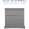 imageDelta Children Sutton 3 Drawer Dresser with Changing Top and Interlocking Drawers  Greenguard Gold Certified Bianca WhiteGrey