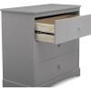 imageDelta Children Sutton 3 Drawer Dresser with Changing Top and Interlocking Drawers  Greenguard Gold Certified Bianca WhiteGrey