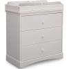 imageDelta Children Sutton 3 Drawer Dresser with Changing Top and Interlocking Drawers  Greenguard Gold Certified Bianca WhiteWhite