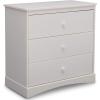 imageDelta Children Sutton 3 Drawer Dresser with Changing Top and Interlocking Drawers  Greenguard Gold Certified Bianca WhiteWhite