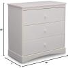 imageDelta Children Sutton 3 Drawer Dresser with Changing Top and Interlocking Drawers  Greenguard Gold Certified Bianca WhiteWhite