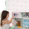 imageDelta Children Tiny Chef Play Kitchen  Toy Kitchen Playset with Realistic Knobs That TurnClick Oven Sink Microwave and 15 Pieces of Play Food GreenPink