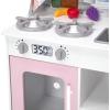 imageDelta Children Tiny Chef Play Kitchen  Toy Kitchen Playset with Realistic Knobs That TurnClick Oven Sink Microwave and 15 Pieces of Play Food GreenPink