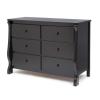 imageDelta Children Universal 6 Drawer Dresser with Interlocking Drawers  Greenguard Gold Certified GreyBlack