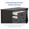 imageDelta Children Universal 6 Drawer Dresser with Interlocking Drawers  Greenguard Gold Certified GreyBlack
