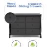 imageDelta Children Universal 6 Drawer Dresser with Interlocking Drawers  Greenguard Gold Certified GreyBlack