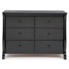 imageDelta Children Universal 6 Drawer Dresser with Interlocking Drawers  Greenguard Gold Certified GreyBlack