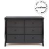imageDelta Children Universal 6 Drawer Dresser with Interlocking Drawers  Greenguard Gold Certified GreyBlack