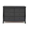 imageDelta Children Universal 6 Drawer Dresser with Interlocking Drawers  Greenguard Gold Certified GreyBlack