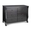 imageDelta Children Universal 6 Drawer Dresser with Interlocking Drawers  Greenguard Gold Certified GreyBlack