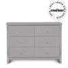 imageDelta Children Universal 6 Drawer Dresser with Interlocking Drawers  Greenguard Gold Certified GreyGrey