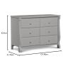 imageDelta Children Universal 6 Drawer Dresser with Interlocking Drawers  Greenguard Gold Certified GreyGrey