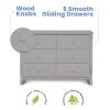 imageDelta Children Universal 6 Drawer Dresser with Interlocking Drawers  Greenguard Gold Certified GreyGrey